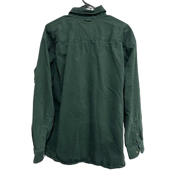 Columbia Mens Cotton Button-Up Shirt Forest Green Sz XL - Picture 2 of 8